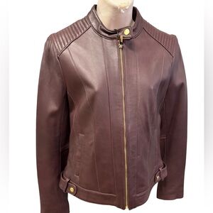 1540 / Cole Haan Genuine Lambskin Leather Jacket Women’s Size Medium